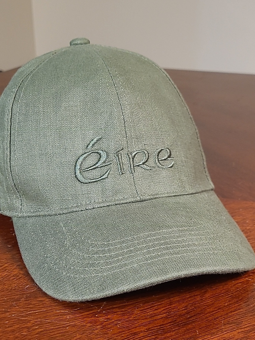 Ireland Éire Embroidered Baseball Cap Hat- Olive Green Unisex NWT